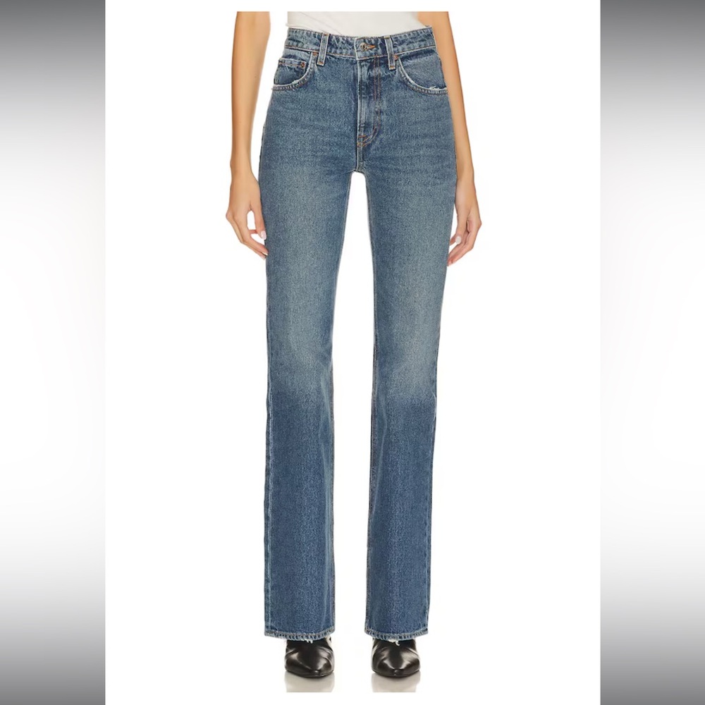 GRLFRND Melanie Petite High Rise Boot Cut Jeans in Los Feliz Size 25